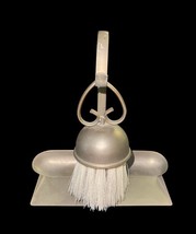 Vintage Mid Century Modern Dustpan & Brush Set Metal Hanging Hearth Broom Set image 2