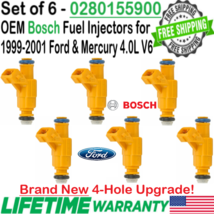 NEW Bosch OEM x6 4-Hole Upgrade Fuel Injectors for 2001 Ford Explorer Sport Trac - £346.39 GBP