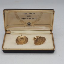 Mens Gold Tone Cufflinks Westinghouse 10 Year Anniversary Award - £59.94 GBP