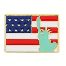 American Flag Stars &amp; Stripes - Statue Of Liberty Metal Enamel Pin - New Hat Pin - £4.71 GBP