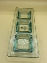 BF Recycled Glass Serving Tray Made In Spain Original Sticker - £15.78 GBP