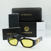 VERSACE VE4361 GB1/85 Solid Black/Yellow 53-18-140 Sunglasses New Authentic - £110.67 GBP