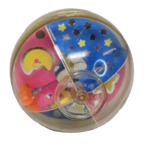 Vintage 1987 Fisher Price Clear Roly Poly Rattle Ball Moon Stars Balls Baby Toy - £26.09 GBP
