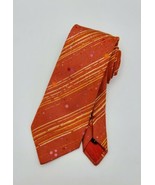 Vtg Christian Lacroix Orange &amp; Yellow w/ Splatter Art Style Italian Silk... - £18.50 GBP