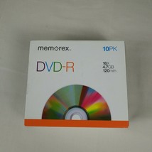 Memorex DVD-R 16x 4.7GB 120min 10 Pack in Slim Case Blank Disc - £7.81 GBP