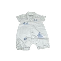 Sarah Louise England Bear Sailboat Embroidered Romper 3 Months - £14.00 GBP