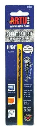 Jobber Bit, 11/64 In, Cobalt Steel - $11.85