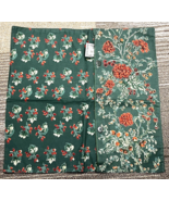 Never Used Older April Cornell 100% Cotton Winter Berry Green Sq Pillow ... - £20.85 GBP