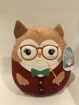 Squishmallow Jaydelle the Owl &quot;Back to School&quot; 8 Inches Plush Kellytoy New - £15.58 GBP
