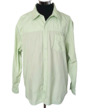 Trevero New with Tags Dress Shirt Men&#39;s XXL Button Front Celery Green To... - £14.84 GBP