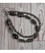 Labradorite Crystal Beaded Bracelet Handmade Two Strand New - £15.56 GBP
