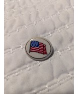 Vintage Lenox Porcelain American Flag USA Patriotic Lapel Brooch Pin - $8.11 CAD