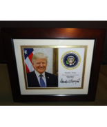 FRAMED 45th PRESIDENT OF THE UNITED STATES DONALD TRUMP SOLID WOOD FRAME... - $33.75 CAD