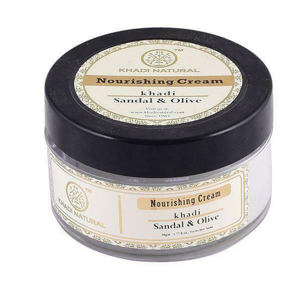 Low Cost Khadi Natural Sandal & Olive Nourishing Cream 50gm Ayurvedic Skin Face - £11.16 GBP