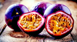KBS Purple Passion Fruit Flower 10 Seeds Granadilla Passiflora Edulis Vi... - $13.12
