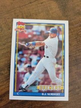 1991 Topps #592 B.J. Surhoff - Milwaukee Brewers - MLB - Fresh Pull - £1.77 GBP