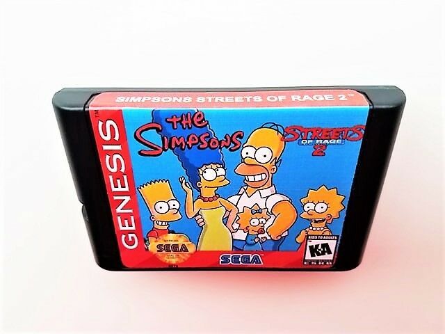 Simpsons in Streets of Rage 2 - Beat Em Up (Homer, Bart etc)  Sega Genesis Hack