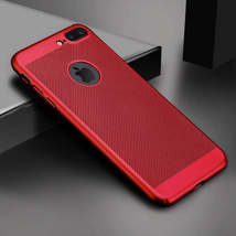 Luxury Ultra Thin Apple iPhone Breathable Red Case - 7 8 X XR XS 11 12 13 Pro - £12.78 GBP