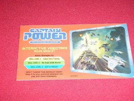 1987 Captain Power Interactive Videotape Rules Booklet 0007-0461 Mattel Vintage - £6.93 GBP