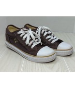 Heelys Fray brown canvas wheeled skate shoes men sz 8 no tool key - $25.73