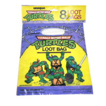 Vintage 1989 Unique Teenage Mutant Ninja Turtles Tmnt 8 Party Loot Bags Nos - £22.02 GBP