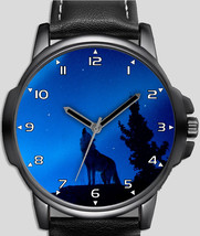 Howl Of The Alpha Wolf Unique Unisex Beautiful Wrist Watch UK FAST - $54.00