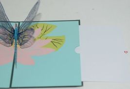 Lovepop LP1601 Dragonfly Pop Up Card White Envelope Cellophane Wrapped image 4