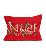 Noel Robin Christmas Embroidered Cushion - 33cm x 45cm - $34.28