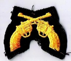 Pistols Gold On Black Arm Patch 2&quot; x 2.25&quot; - $3.95