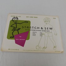 Stretch & Sew 1225 Sewing Pattern Size 2 4 6 8 10 12 Childs Boys Swim Trunks CUT - £3.19 GBP