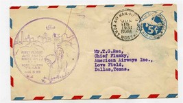 1931 First Flight Air Mail Cover AM 20 Fort Worth Dallas Texas to Chief Flunky - £11.71 GBP