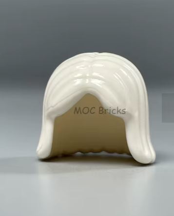 Building Small White Hair Piece For Minifigure Custom - $3.36