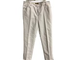 Peck &amp; Peck Weekend White Stretch Ankle Zip Skinny Jeans Size 4 - $14.07