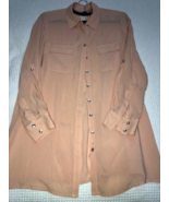 Chicos Womens Long Sleeve Button Down Blouse Size 0 - $14.99