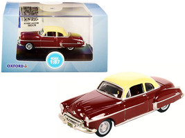 1950 Oldsmobile Rocket 88 Coupe Chariot Red w Canto Cream Top 1/87 HO Scale Diec - £17.71 GBP