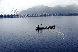 1968 Fisherman Boat Scenic Background Switzerland Ektachrome 35mm Slide - £3.12 GBP