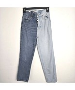 Pacsun Womens Jeans High Rise Straight Denim Two Tone Blue Button Fly Si... - €19,45 EUR