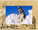 Juneau Alaska Dog Sledding Laser Engraved Wood Picture Frame Landscape (... - $52.99