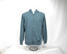 Billabong Full Zip Men&#39;s Sz L Blue-Green Activewear Hoodie Sweatshirt Ap... - $26.73