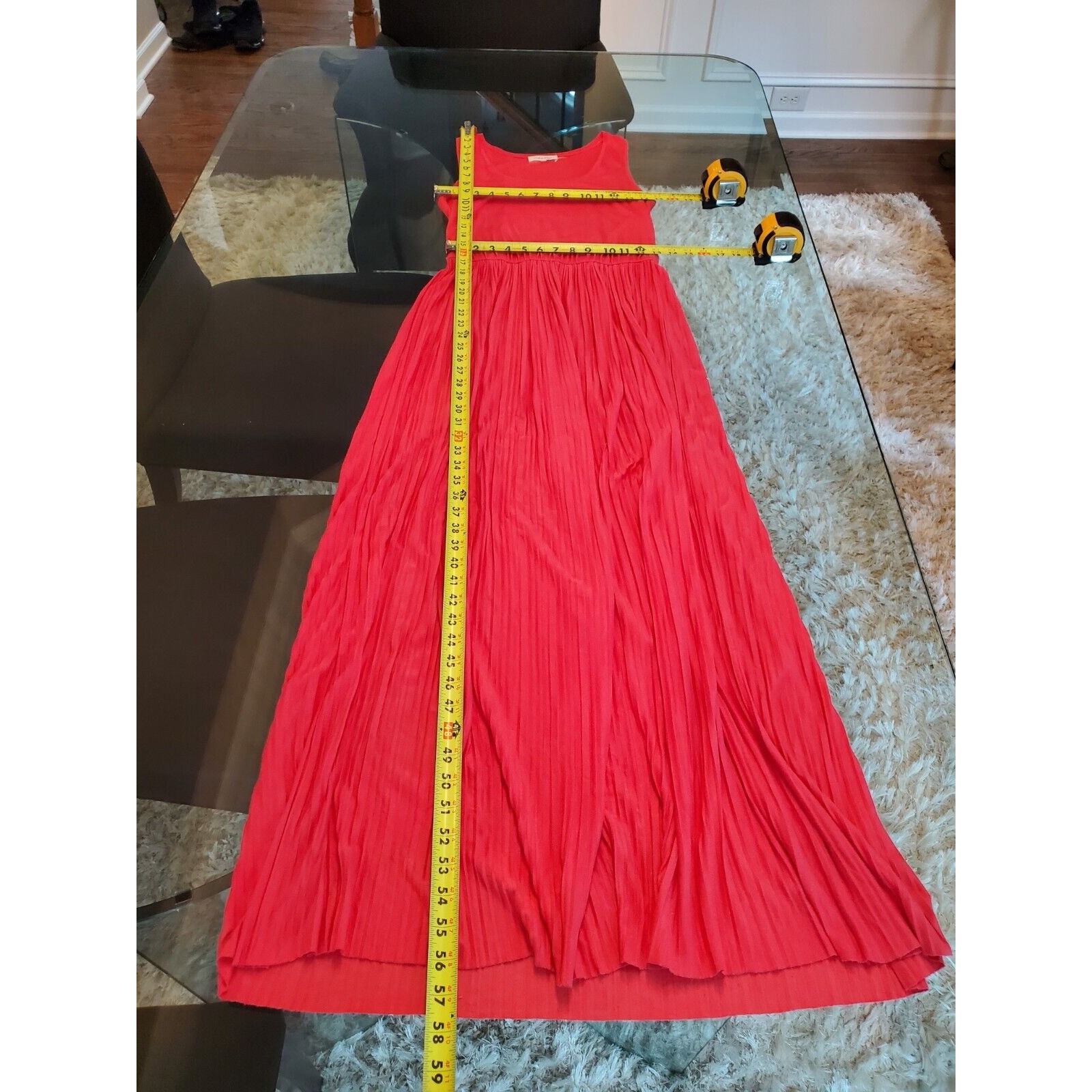 Calvin Klein Women's Pink Viscose Scoop Neck Sleeveless Long Maxi Dress Size S Item image 4
