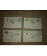 4 Vintage Tip Up Town Houghton Lake Cancelled Stamp Postcards January 17... - £14.73 GBP
