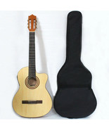 Musoo classic guitar with 4brand EQ thin body with gig bag in natural color - $166.19