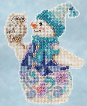 DIY Mill Hill Snowy Owl Snowman Christmas Counted Cross Stitch Kit - £13.61 GBP