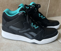 Men’s Reebok BB4500 Styling High Top Sneaker Black Teal Gray Size 7 1/2 - £29.42 GBP