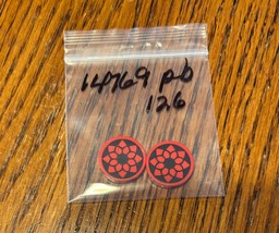 LEGO PN 14769pb126 2x2 Round Red Flower Tile - Red - 2 Pcs - New - $5.79