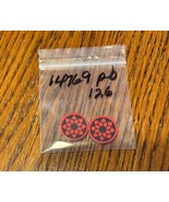 LEGO PN 14769pb126 2x2 Round Red Flower Tile - Red - 2 Pcs - New - $5.79