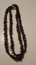 Vintage Hawaiian Apple Seed Necklace Brown KOA - £13.55 GBP