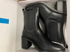 Dream Pairs Women&#39;s Chunky Chelsea Boots in Black with Platform Heel Size 9.5 - £23.34 GBP