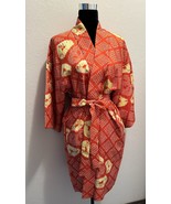 Silk Kimono-Caftan, Kimono coat Antique coat Kobana Treasure Silk Orange... - $1,201.72 MXN