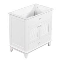 White 30&quot; Bathroom Vanity Base - 2 Doors, 1 Drawer - £149.91 GBP